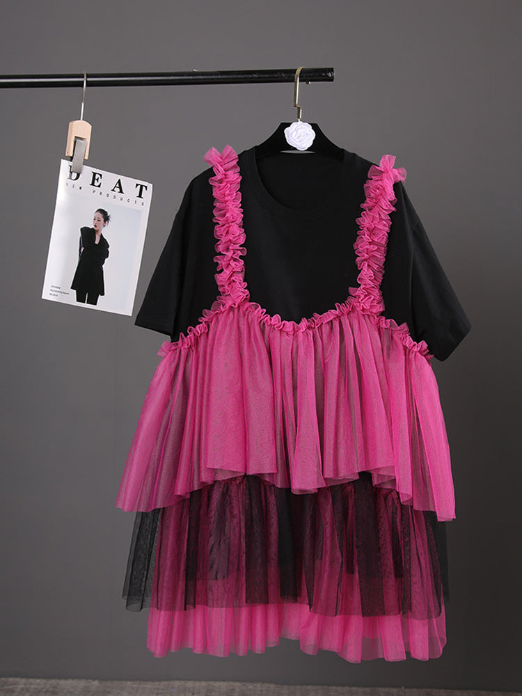 Robe d'habillage pour femmes avec panneau en mesh