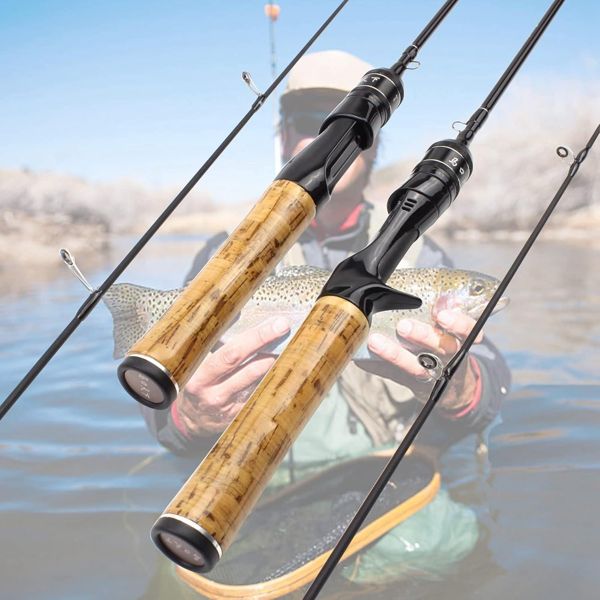 Barre de pêche à l'épreuve de l'humidité - Poignée en fibre de carbone Tige de lure - Ultralégère et lente