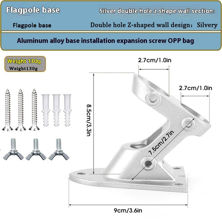 180 Degree Ajustable Outdoor Aluminium Alliage Flagpole Base