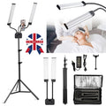 45W dimmable double bras LED lampe trépied stand Kit Video Studio Support de téléphone