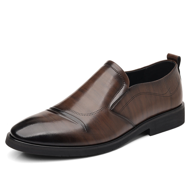 Chaussures en cuir vintage pour hommes plus taille