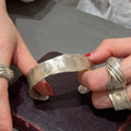 Minimalist Light-luxury Irrégulier-forme Silver Wide Bracelet