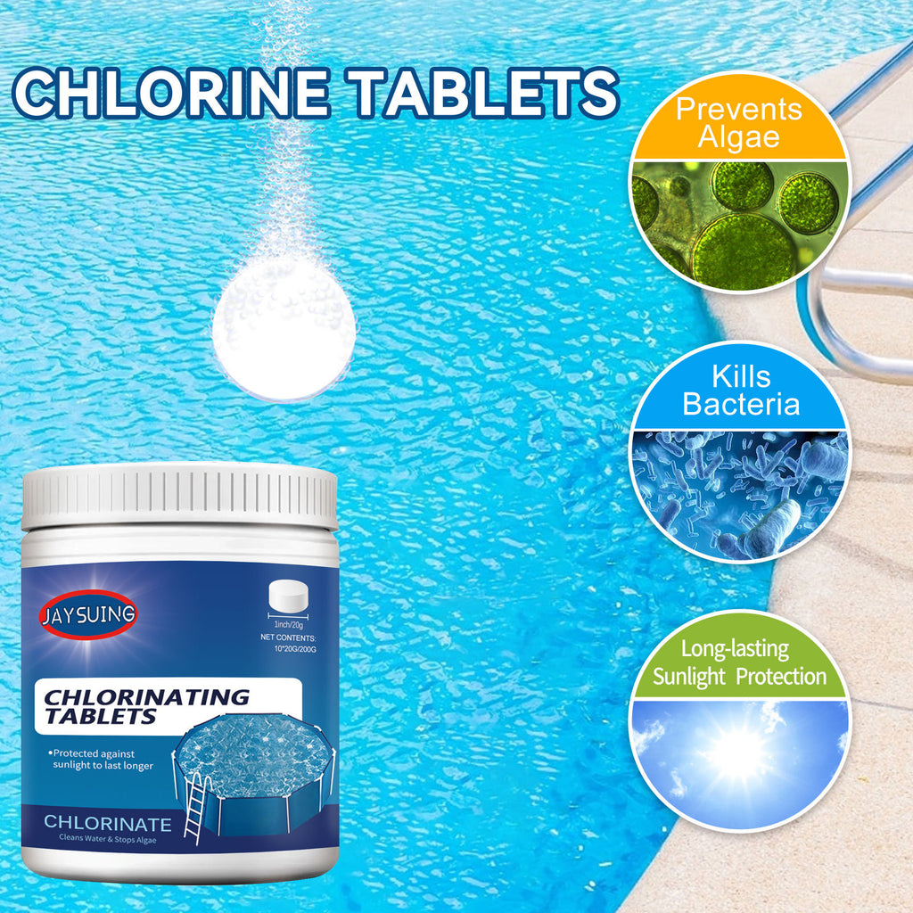 Comprimés effervescents de piscine multifonctionnels doux et facilement solubles