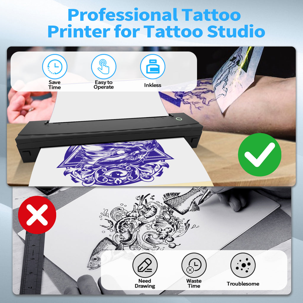 A4 Mini imprimante de tatouage thermique portable Bluetooth