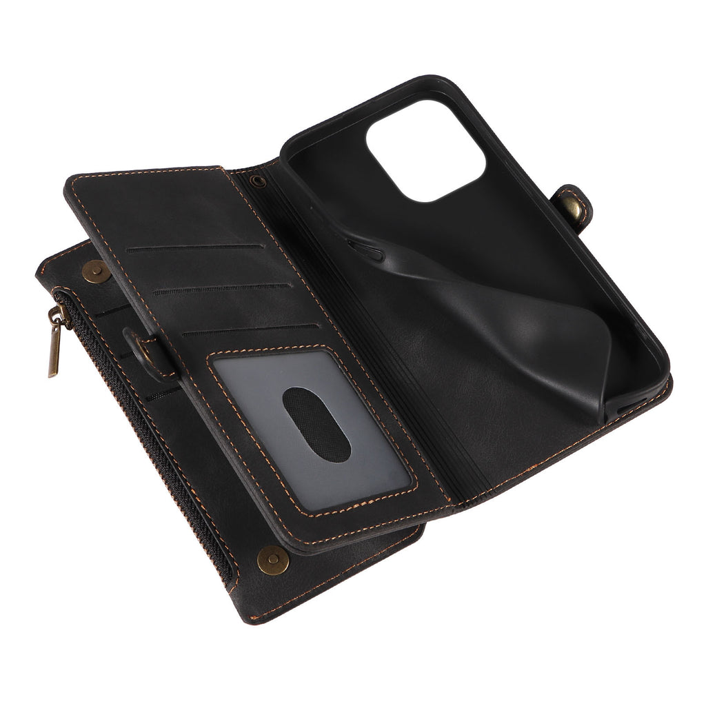 Étui de téléphone en cuir anti-chute