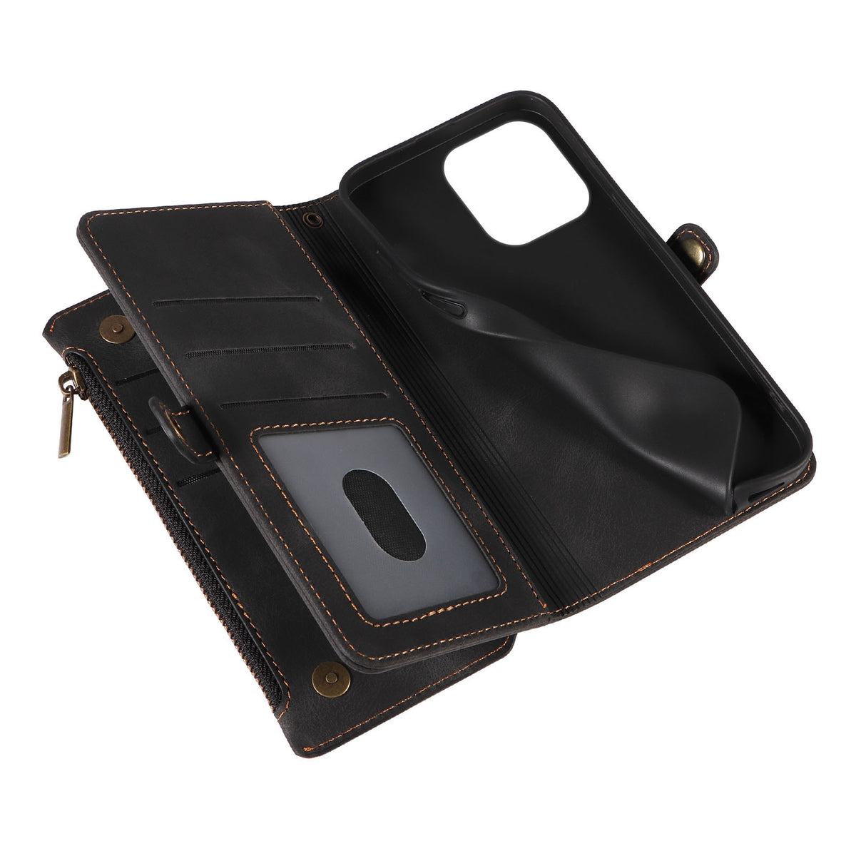 Étui de téléphone en cuir anti-chute