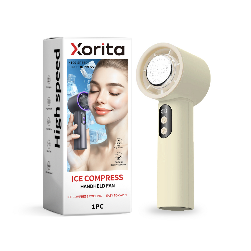 Ice Pack Eventail Portable Lotus Blanc