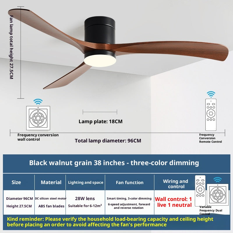 Feux pour ventilateur de plafond intégré simple et moderne à usage domestique