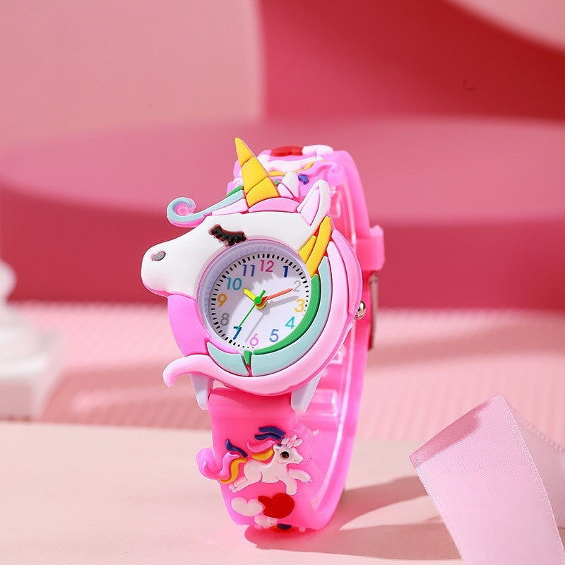 Mignon et fashionable montre de dessin animé en silicone pour enfants