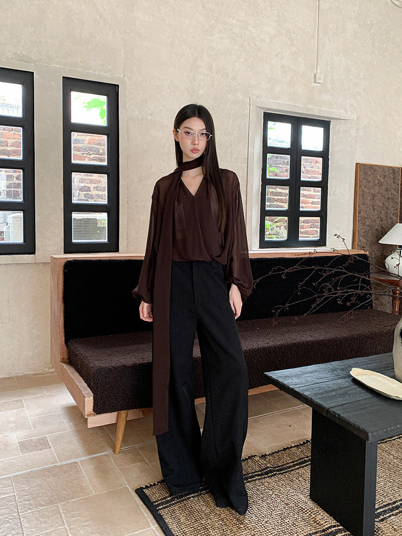 Chiffon Blouse pour femmes Designer inspiré style Niche