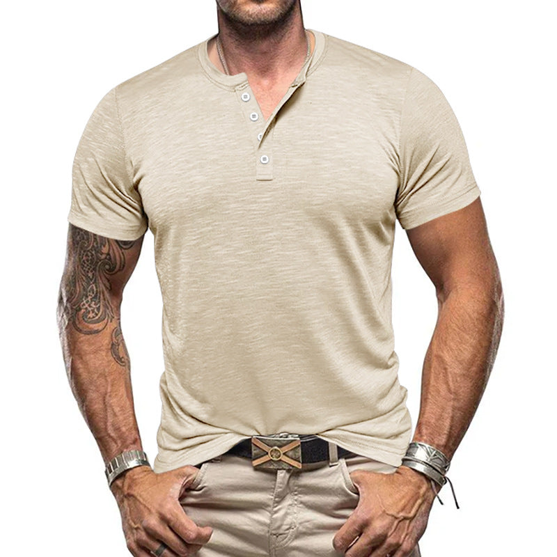 T-shirt pour homme Henley Shirt Amazon Top