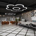 Anneau semi-circulaire courbe LED Chandelier