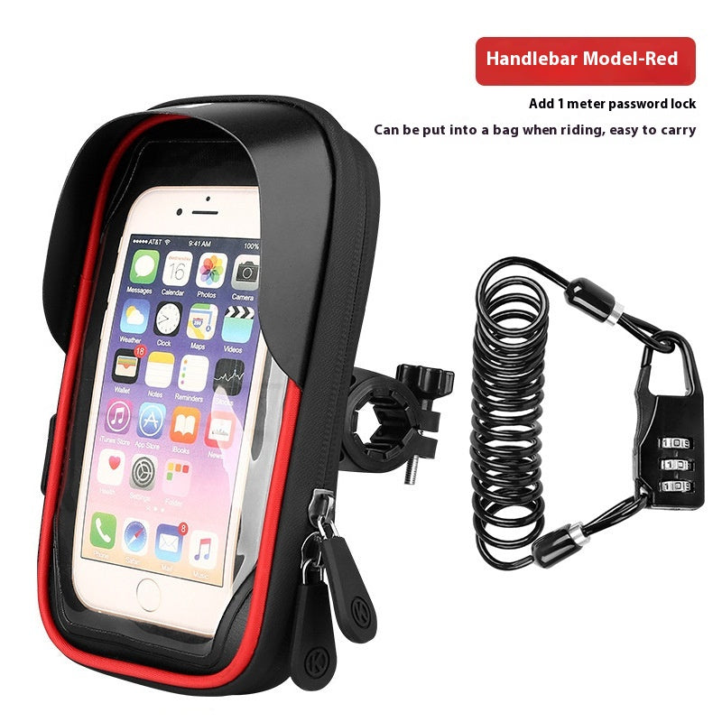 Bicycle Mobile Phone Stand Waterproof Touch Screen Bag Electric Car Motorcycle Cycling Fit