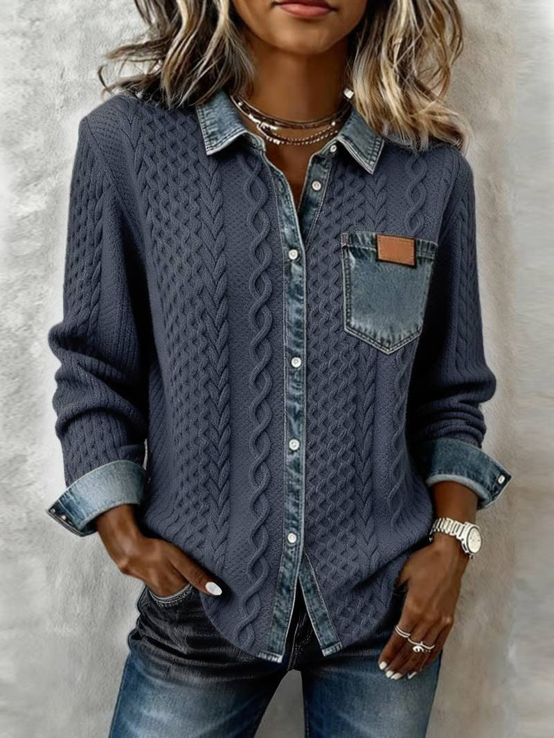 Chemise de Denim de style européen et américain pour femmes