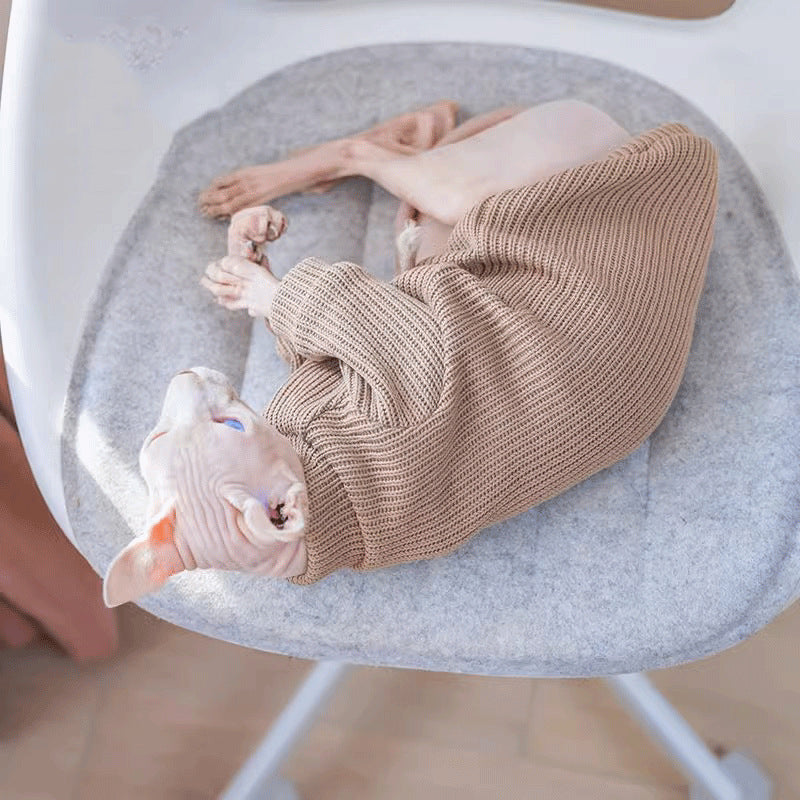 Sphynx Cat chaud Chandail doux vêtements pour les chats sans cheveux Devon Rex