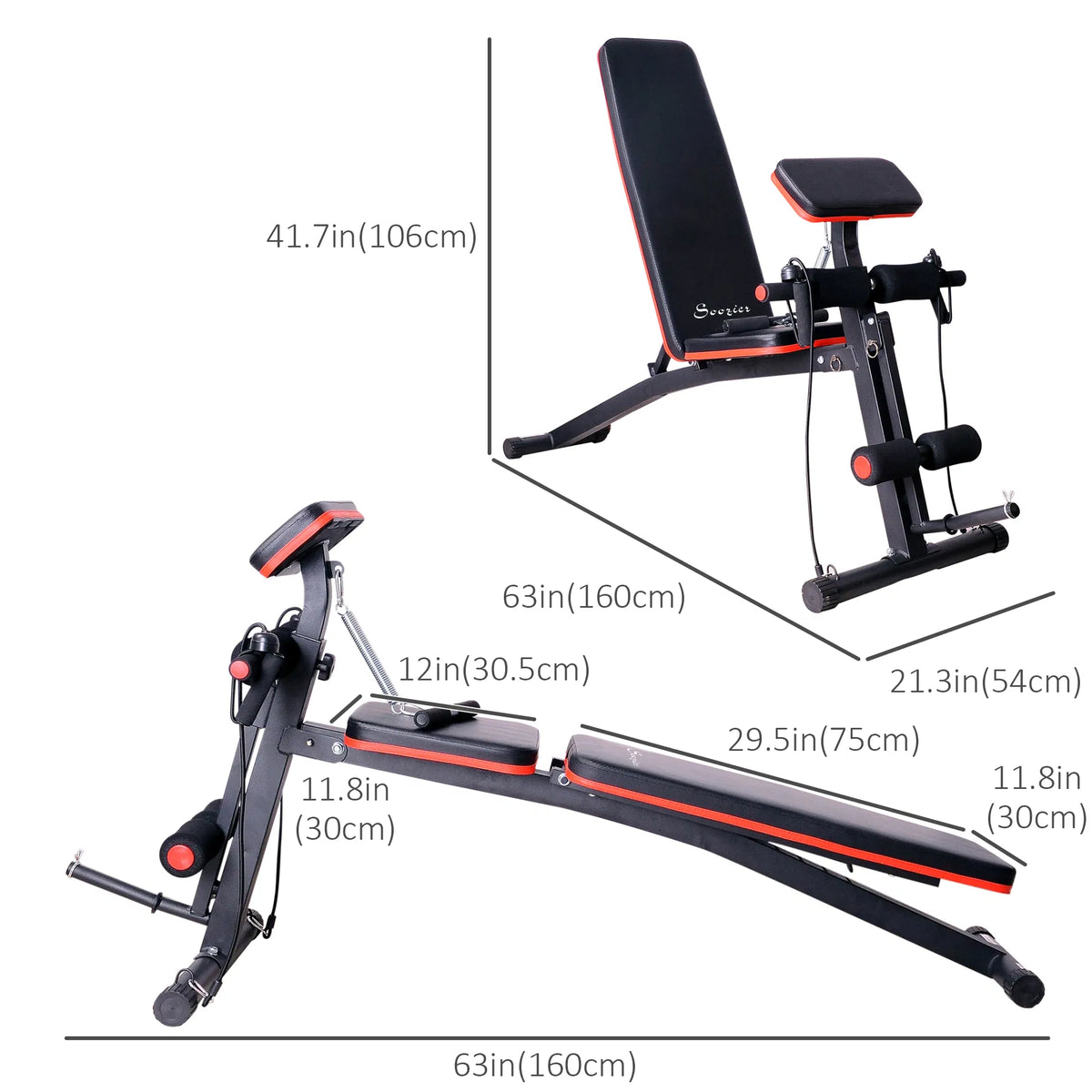Banc de presse pliable Dumbbell réglable