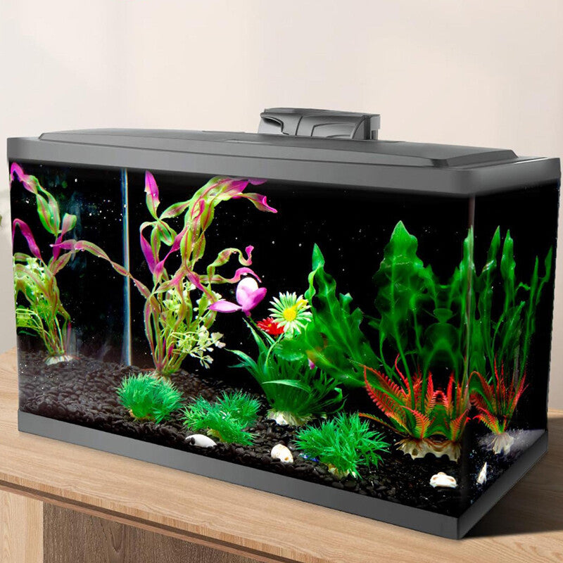 Black static cling aquarium background, glueless application