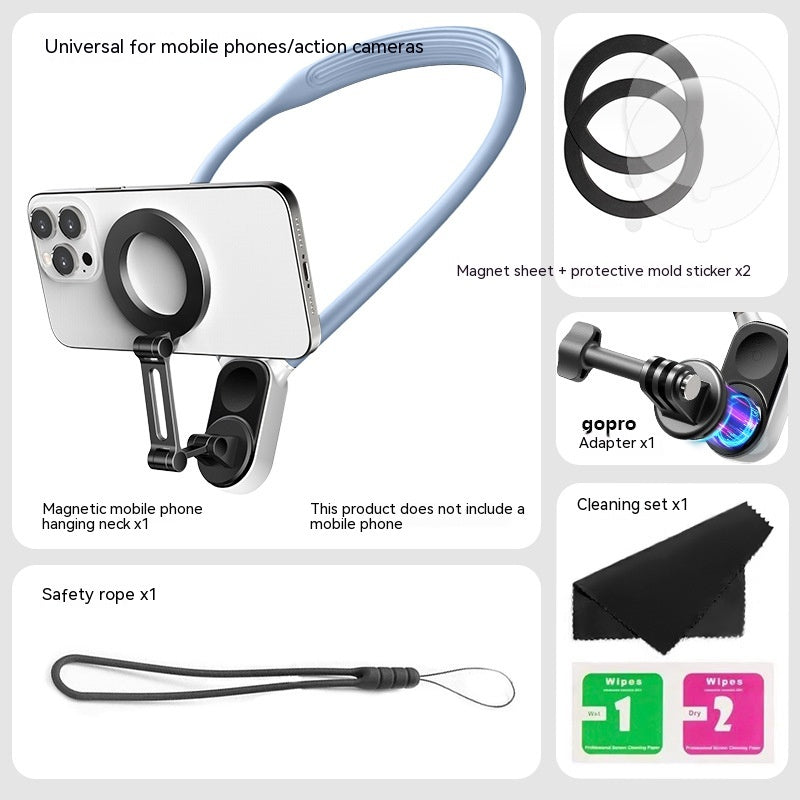 Cou suspendu Téléphone mobile Caméra de sport Support magnétique