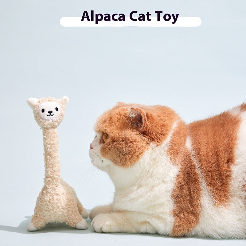 Laboratory Poop Alpaca Cat Teaser Chat Sound Toy