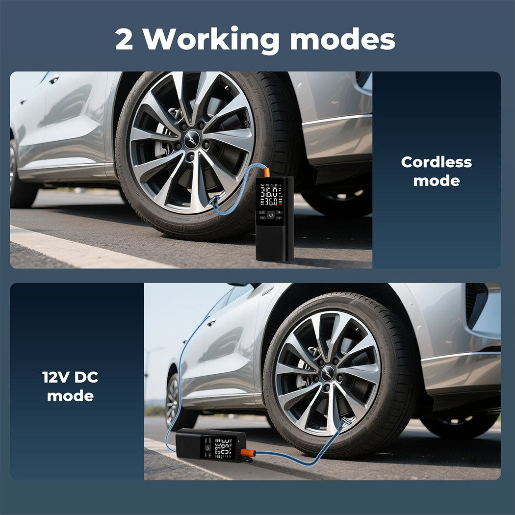 Pompe à compresseur d'air rechargeable numérique sans fil pour pneumatiques de voiture UK