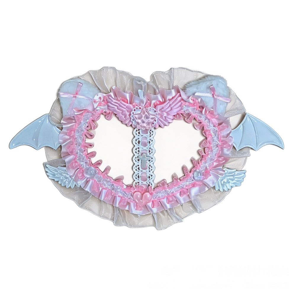 Porte-carte double en forme de coeur