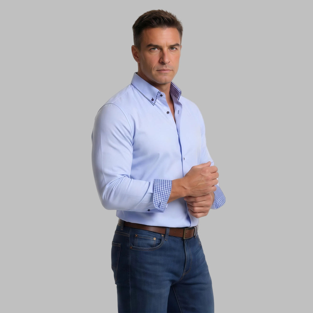 Jiana Chemise européenne et américaine pour homme de grande taille