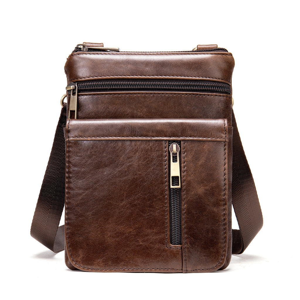 Sac d'épaule pour hommes Sac en cuir véritable pour hommes Pouch