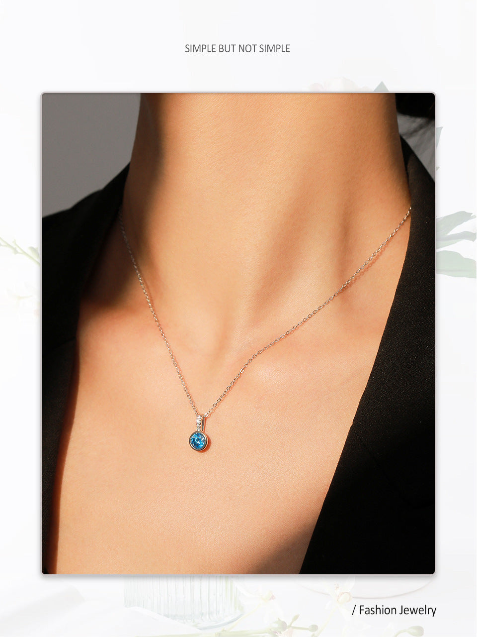 Boucles d'oreilles en diamant artificiel bleu de mer de luxe pour femmes