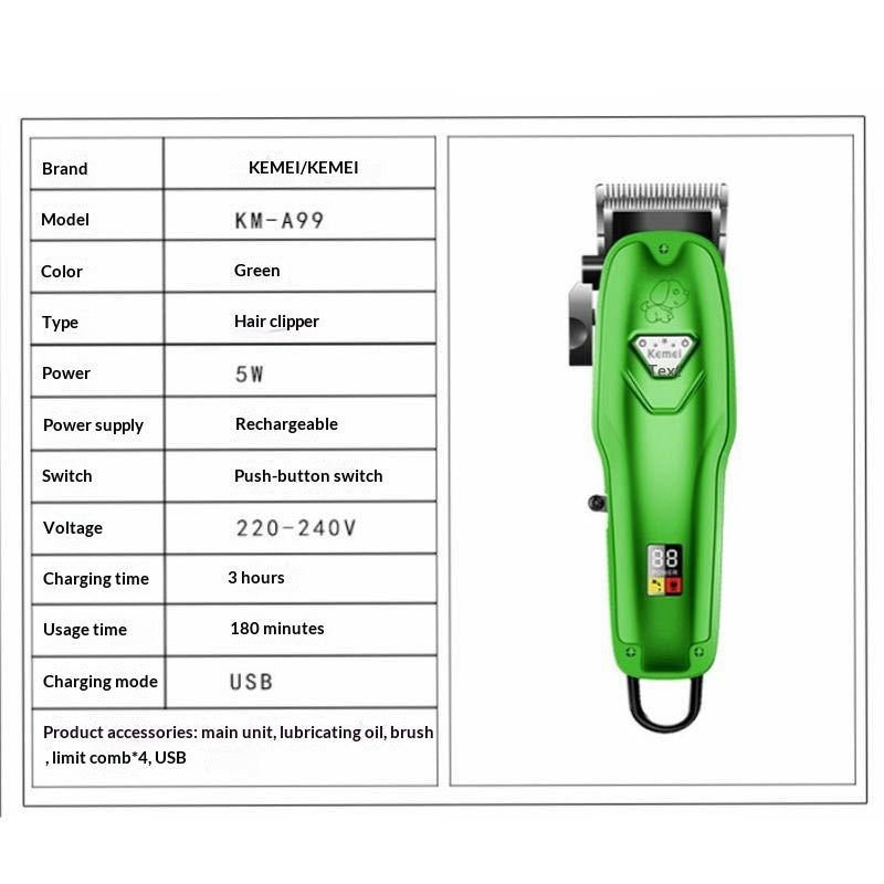 Clipper pour animaux de compagnie avec affichage LCD charge rapide