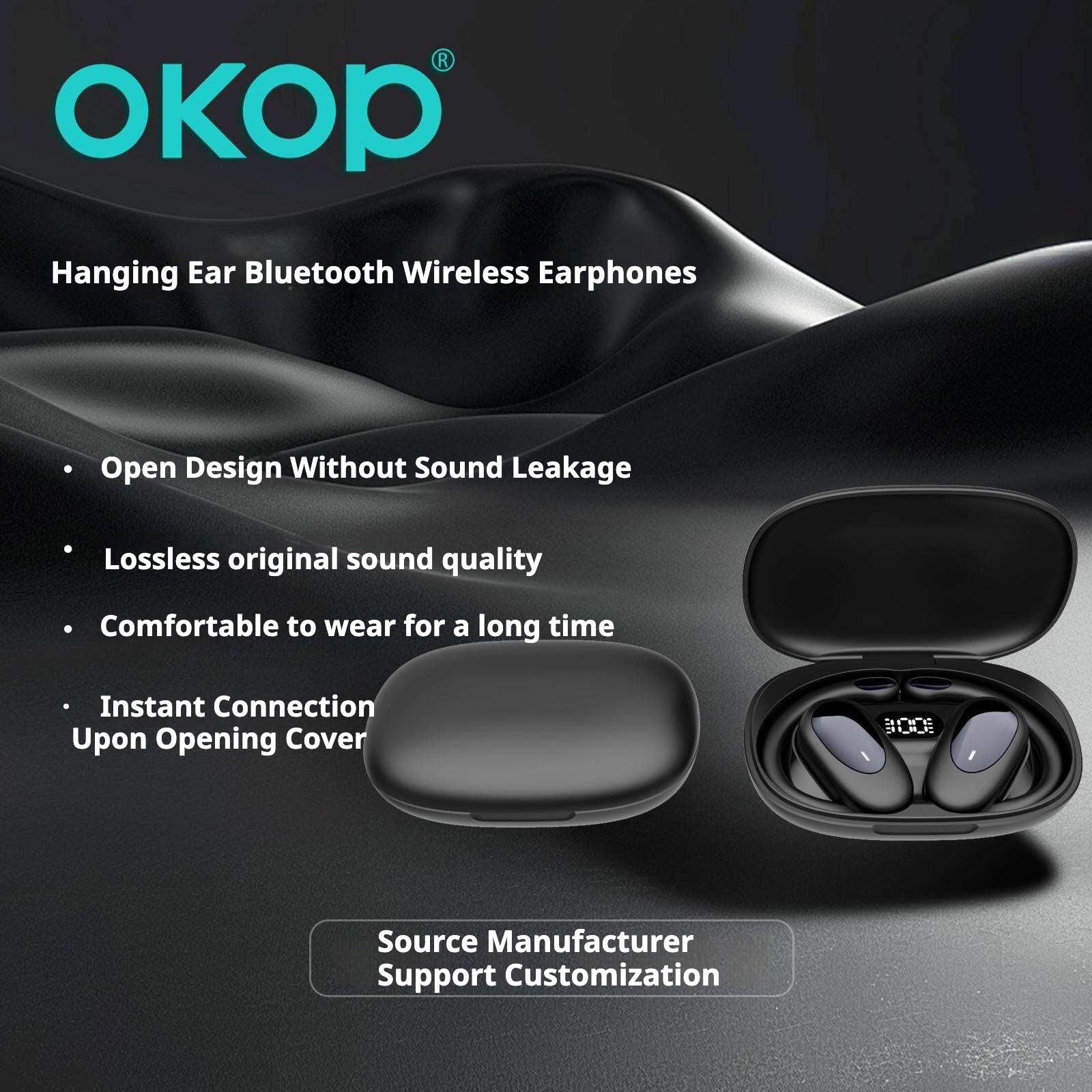 KP-214 Modèle sans fil Bluetooth oreille Hook casques OWS Open Ear Design High Fidelity Audi