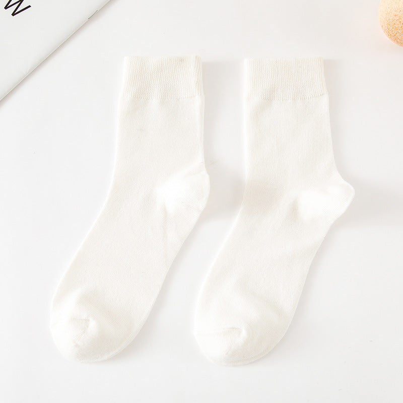 Chaussettes de tube Automne et hiver Couleur solide