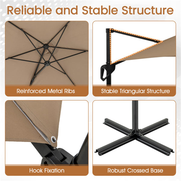 9x8.2FT Cantilever Patio Umbrella