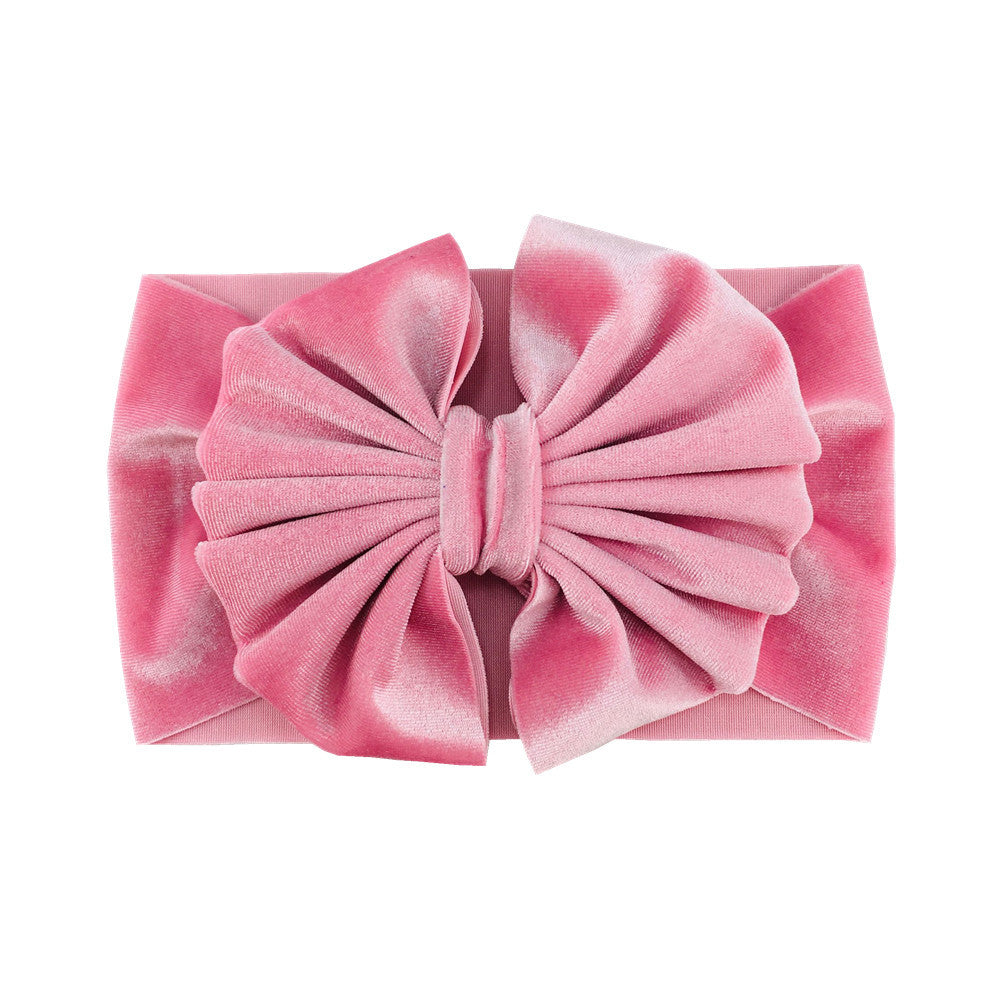 Haut bandeau surdimensionné Gold Velvet Bow