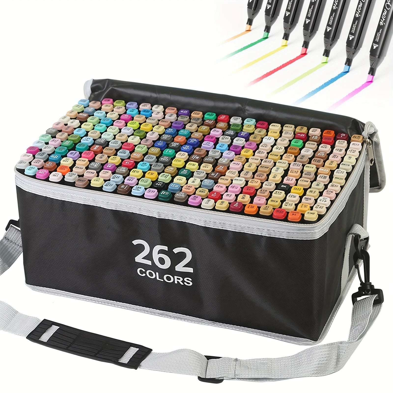 262 Couleur double-tip Marqueur Set Quick-Dry Marqueurs de croquis pour la peinture de dessin professionnel