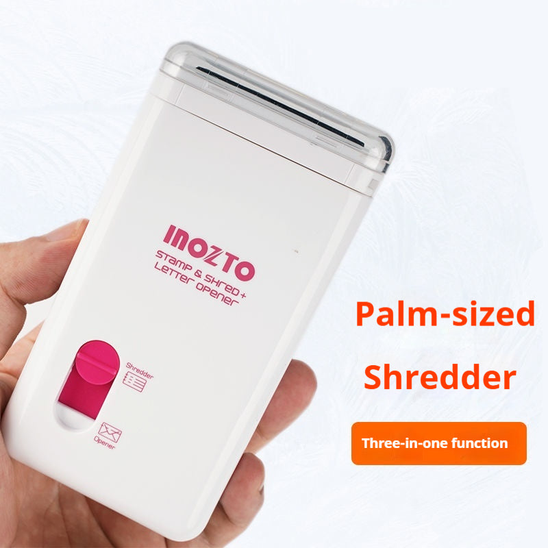 3-en-1 Shredder électrique multifonctionnel avec mini-ouvre-lettres