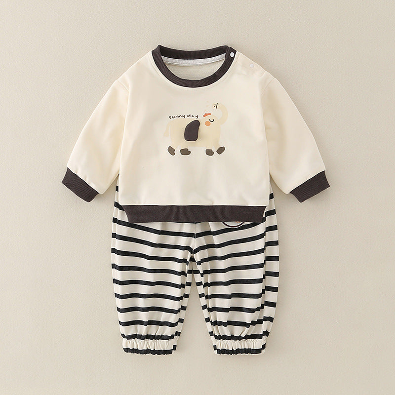 Pure Cotton Romper Set Pour Garçons Mignon Enfants Vêtements Bébé Garçon Outfits