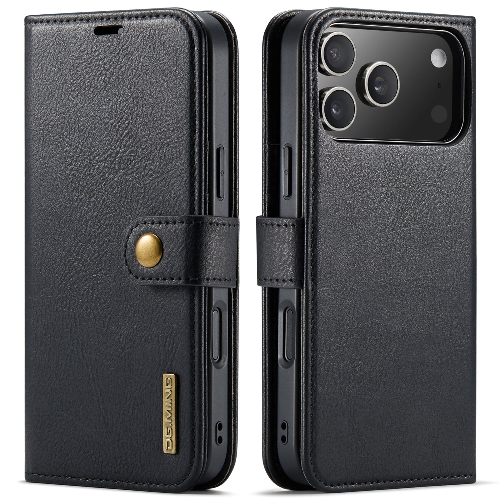 Flip-style carte fente Magnetic-clip Double usage en cuir synthétique cas de téléphone