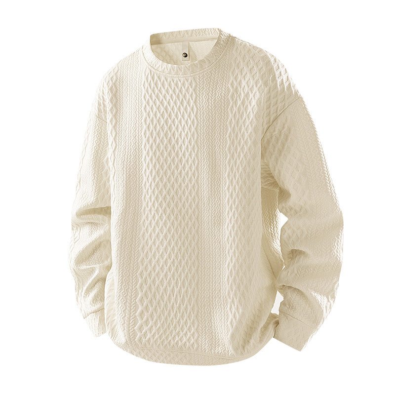 Chemise de fond en pull de cou-d'équipage casual pour hommes