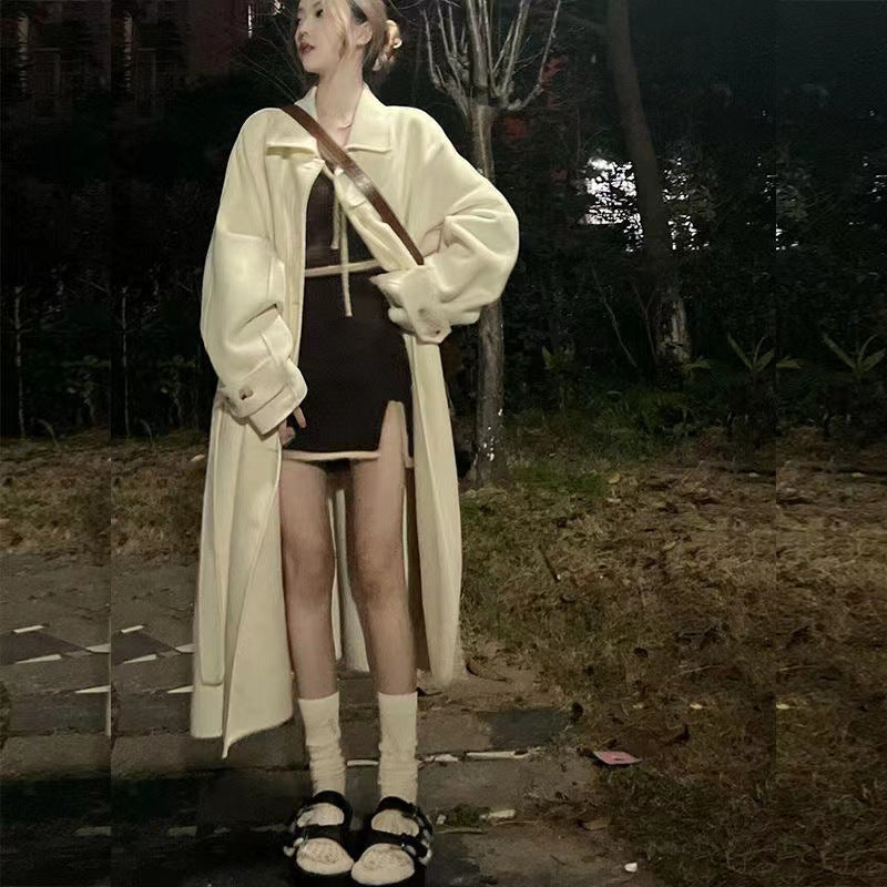 Laine mi-longueur pour femmes Style automnehiver
