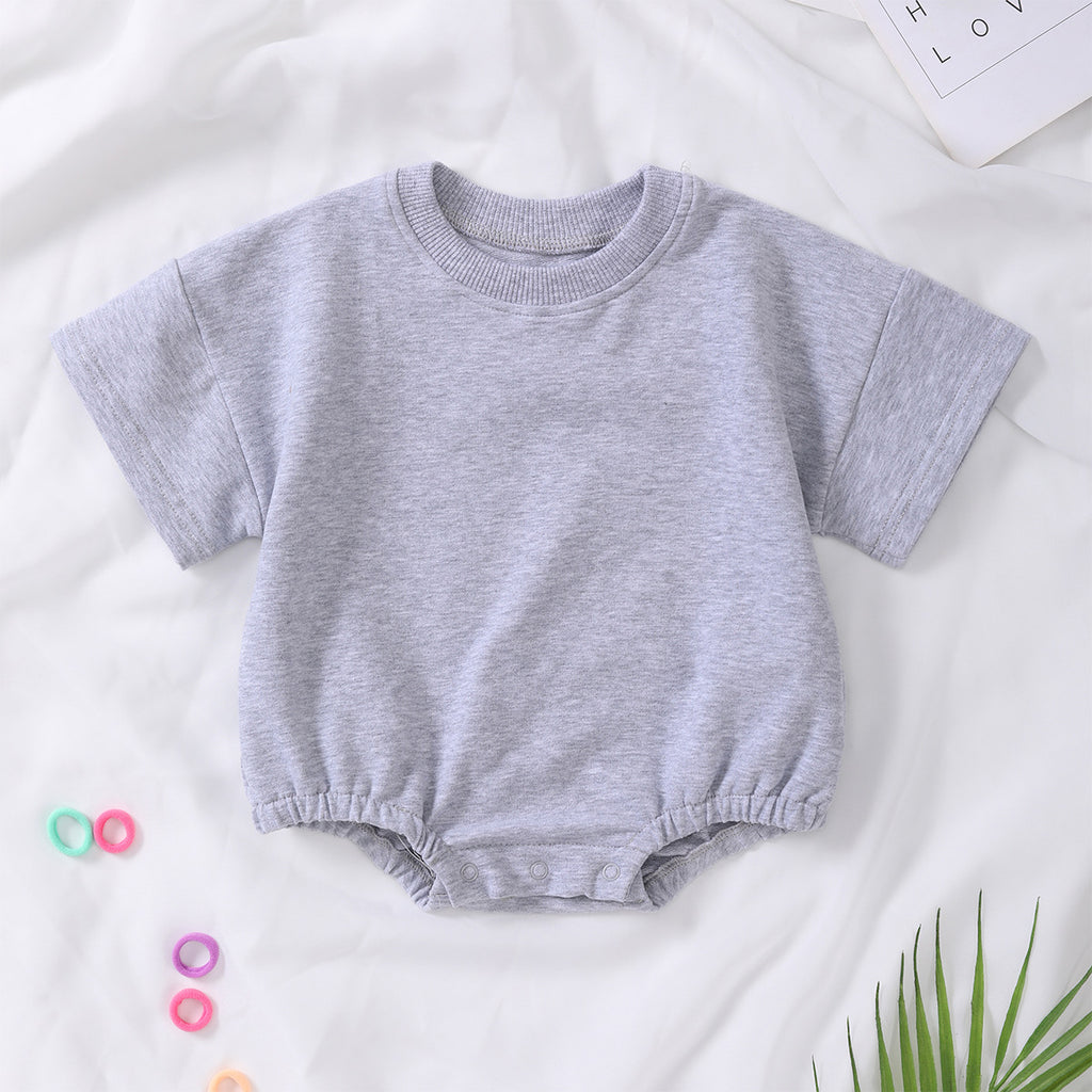 Romper en coton biologique à manches courtes