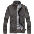 Chandail à fermeture éclair d'automne et de cardigan d'hiver pour hommes Épaisseur de collier en polaire