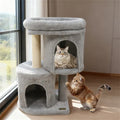 Arbre de chat compact de 26" avec 2 condos et postes de scratching sisal