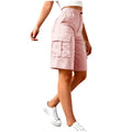 Shorts de fret haute taille pour femmes avec des poches multiples