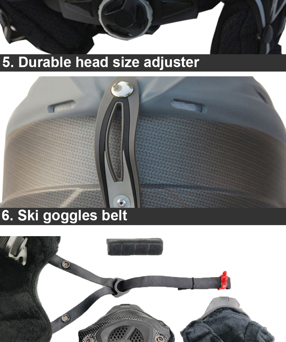 Casques de neige chauds et anticollision pour hommes et femmes