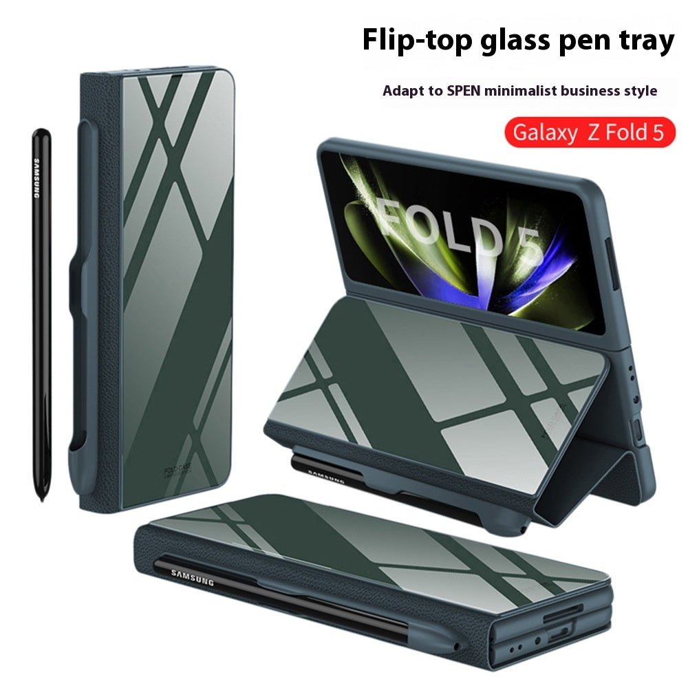Galaxy Z Fold5 écran pliant téléphone mobile cas de téléphone Flip en verre créatif