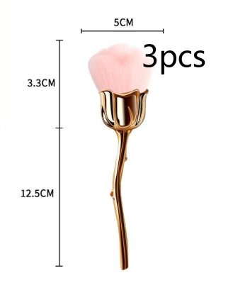 Pinceau de maquillage en poudre de rose