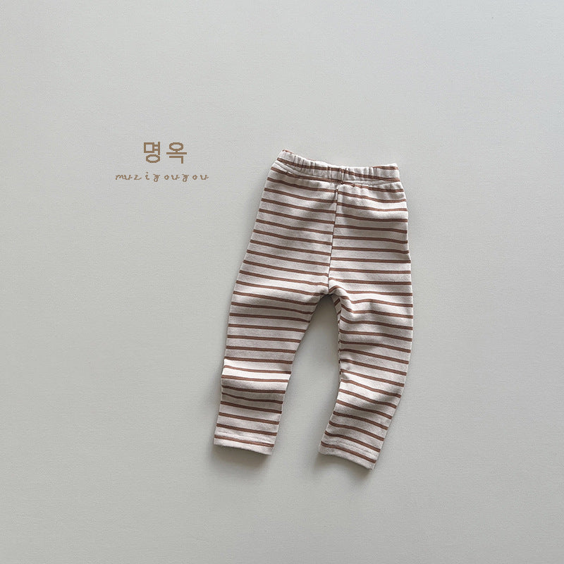 Leggings pour enfants Pantalons skinny rayés bébé