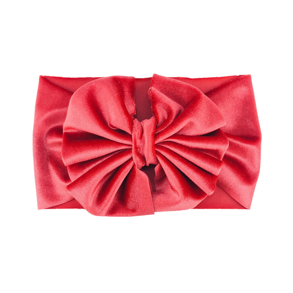 Haut bandeau surdimensionné Gold Velvet Bow