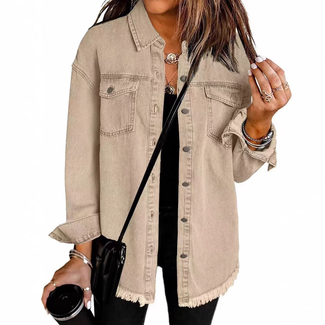 Veste Denim Lavée pour Femme