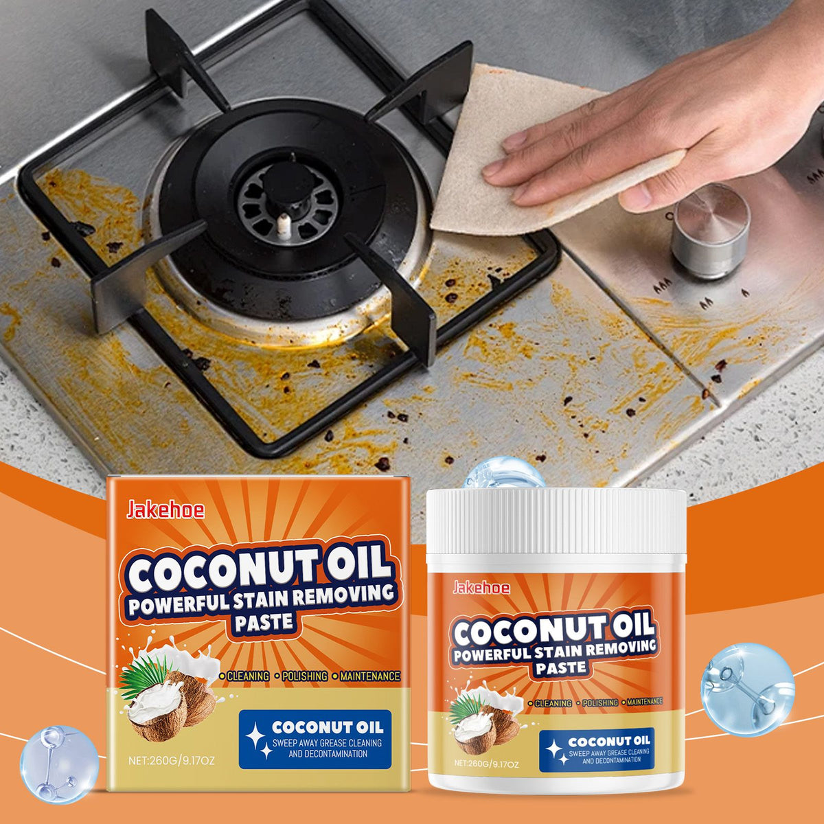 JAKEHOE Pâte de nettoyage d'huile de coco